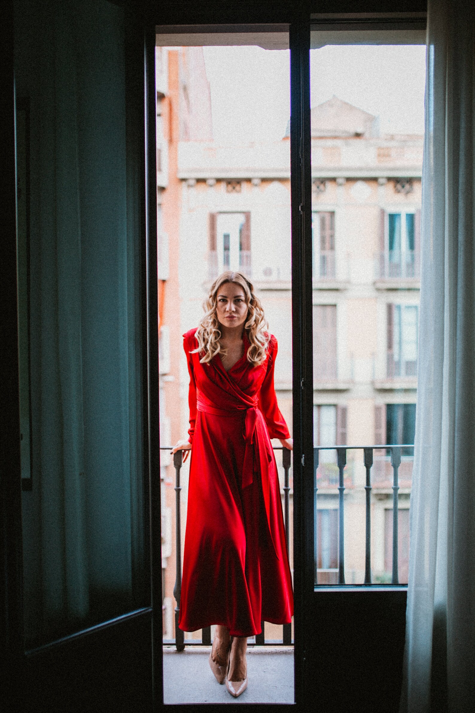 PurificaciÃ³n GarcÃ­a Dresses | Satin wrap dress Red - Womens - Sellerrand