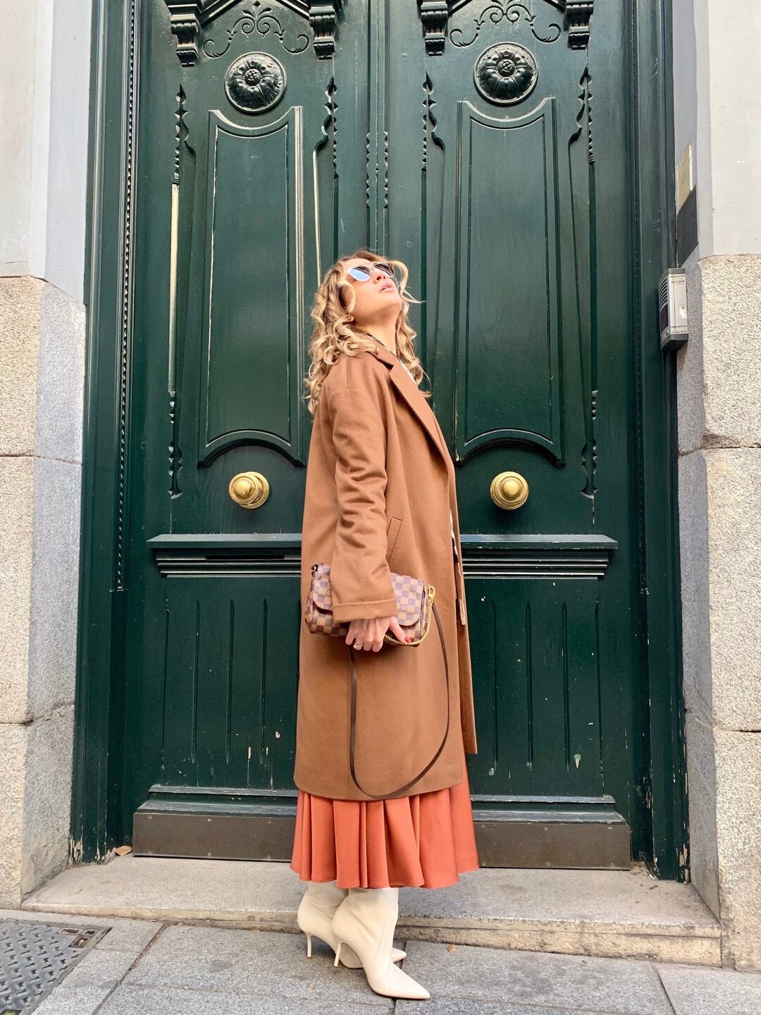 Wool Cashmere Brown Coat, Winter Woman Luxury Coat, High End