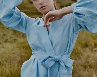 Linen Suit Blue Linen Jacket Linen Blouse Linen Shirt