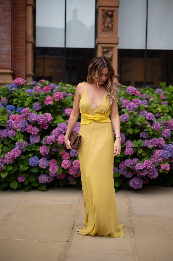 Wedding Guest Dress - Silk Chiffon Maxi Sheer Dress Slip on Straps  Minimalist Womens Clothing - Etsy