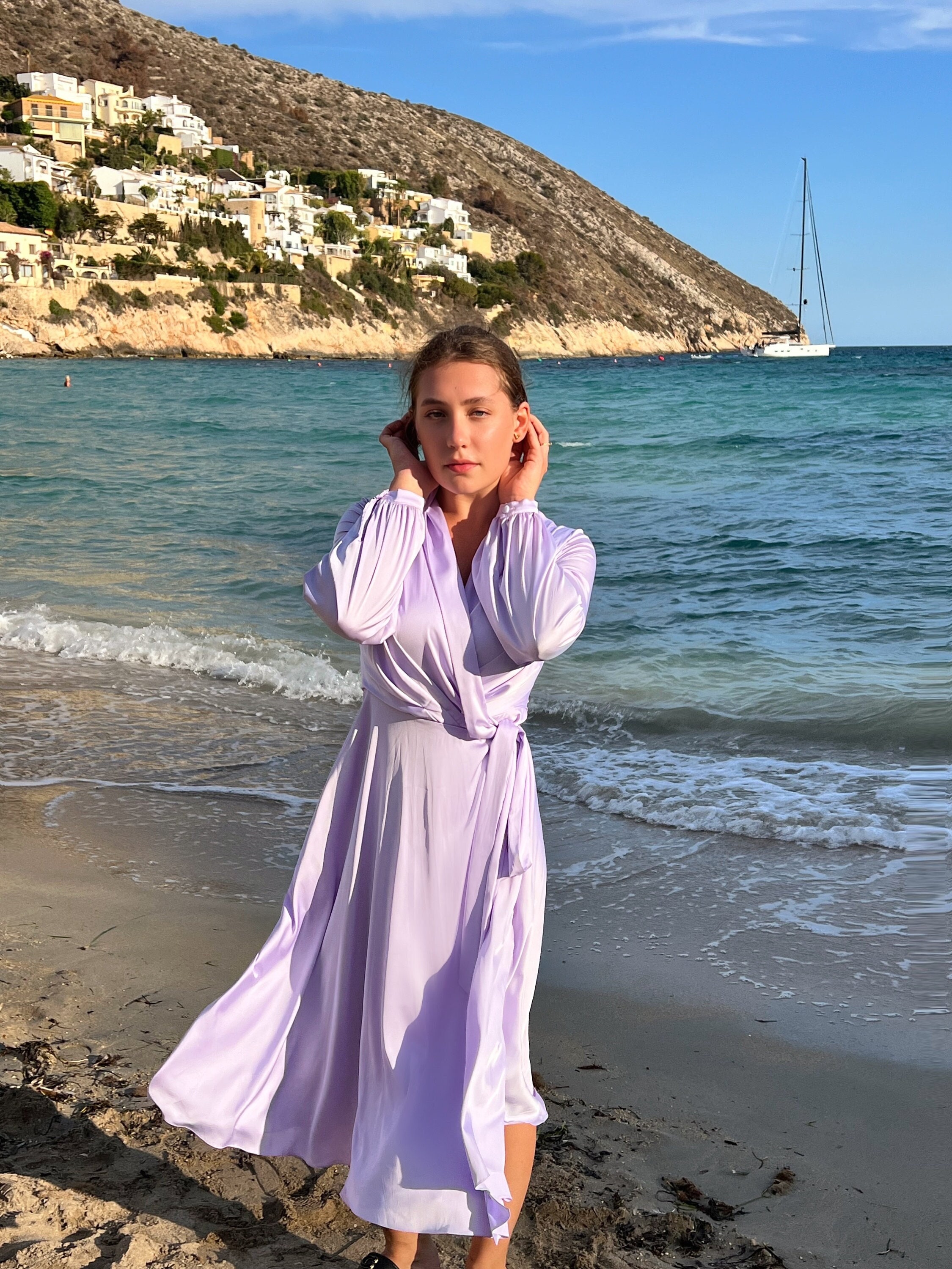 Lilac Wrap Dress Etsy