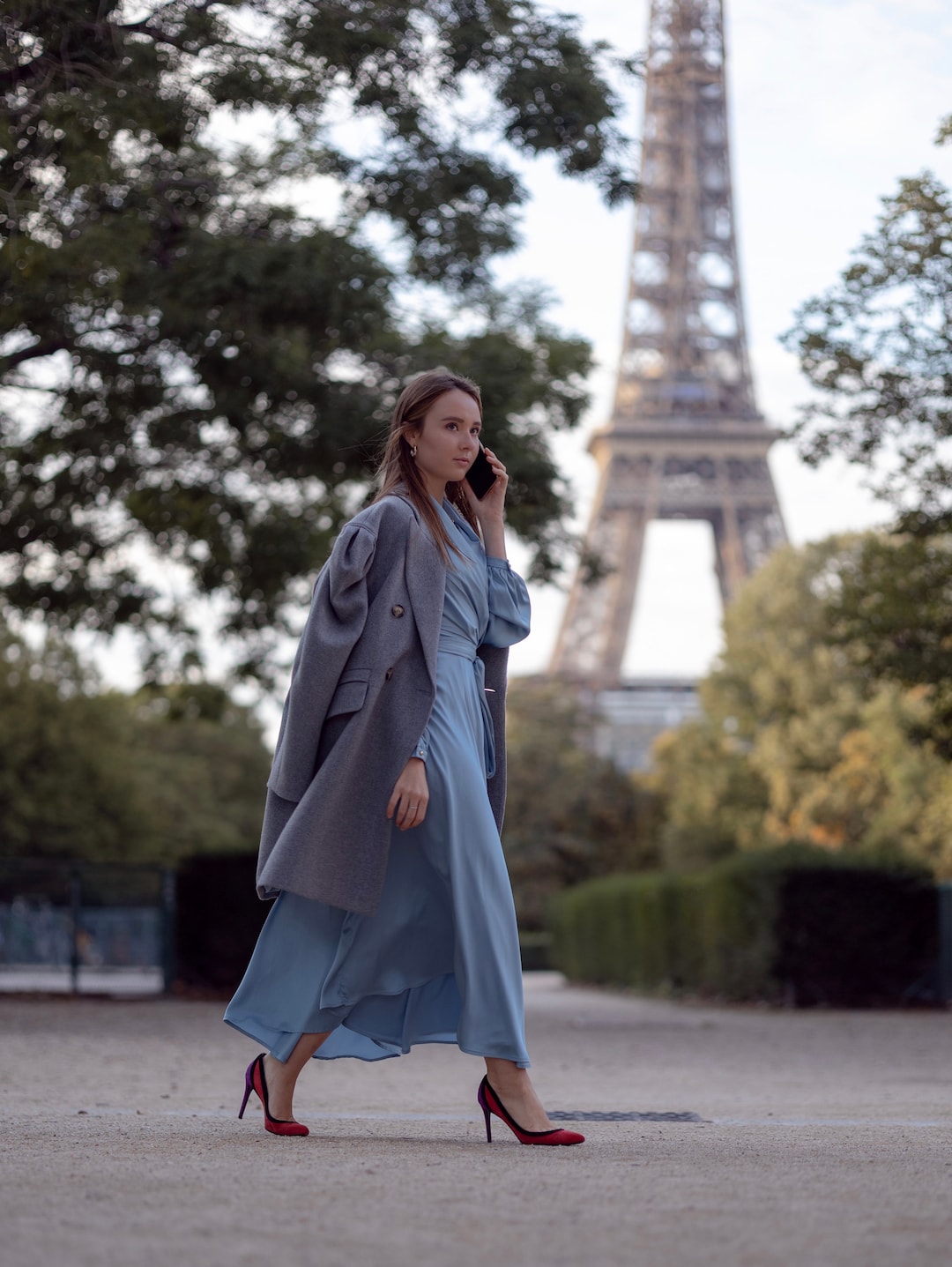 Max mara grey cashmere coat top