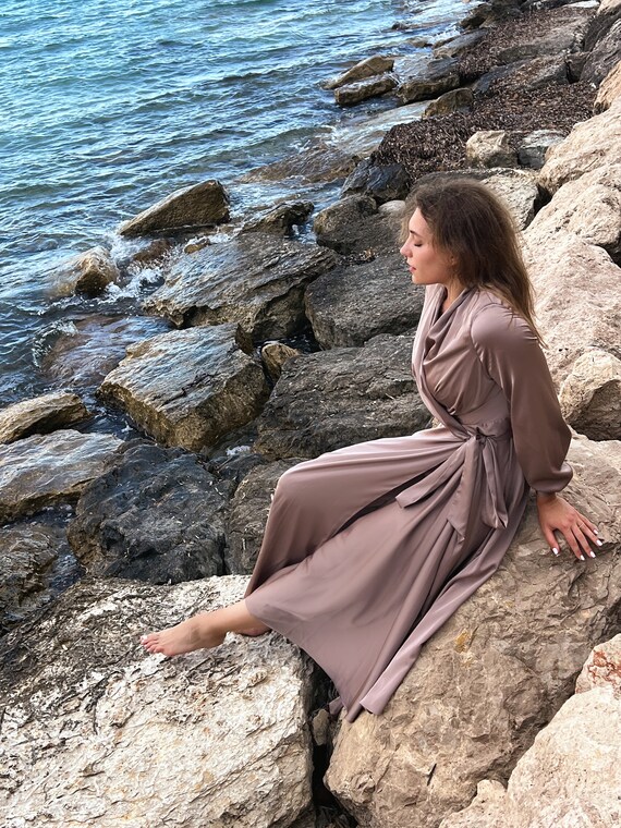 Buy Minimalist Grey Midi Dress Elegant Wedding Guest Outfit Online in India Etsy