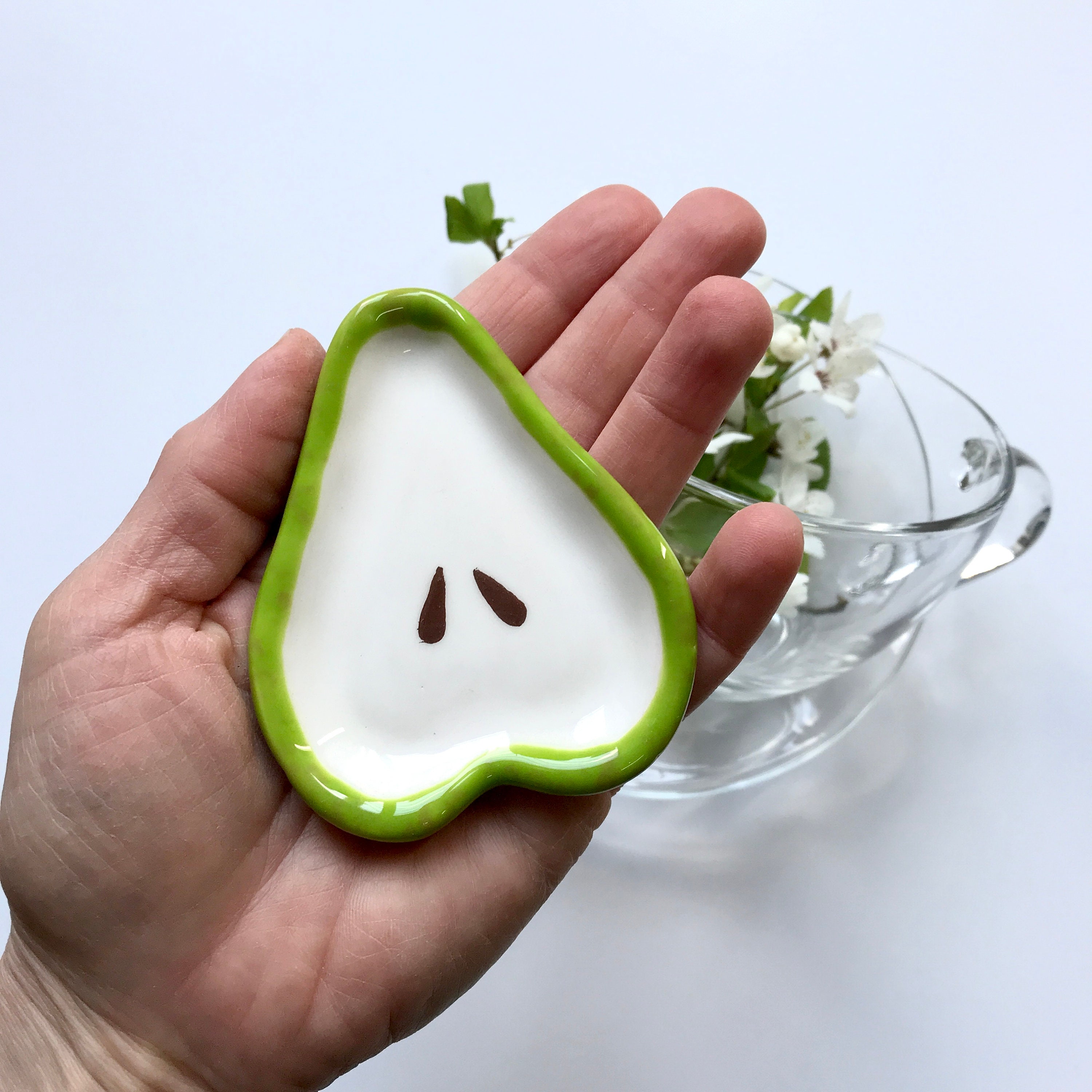 Birnen & Apfel Teebeutel Halter Gerichte. Satz von 2 | Etsy