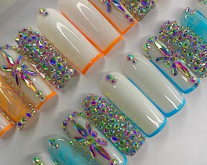 Spring Bling Press On Nails