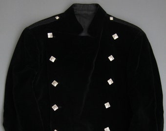 Vintage  1960s British Uniform Velour Jacket British Velour Jacket 60s