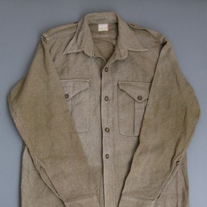 Vintage 1940s British Army Wool Shirt Dated 1946 British