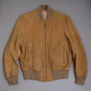 Vintage 50s 60s Sportclad Suede Leather ORIGINAL Zip Down Bomber 