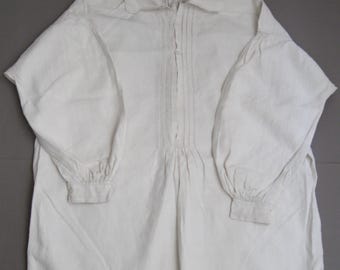Vintage Antique French Linen Smock Shirt