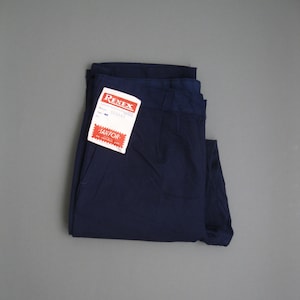 Vintage 60s French Work Pants  French Bleu De Travail Workwear Trousers Size 46