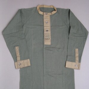 Vintage 40s Swedish Army Undershirt 1940s Military Long Sleeve T-Shirt