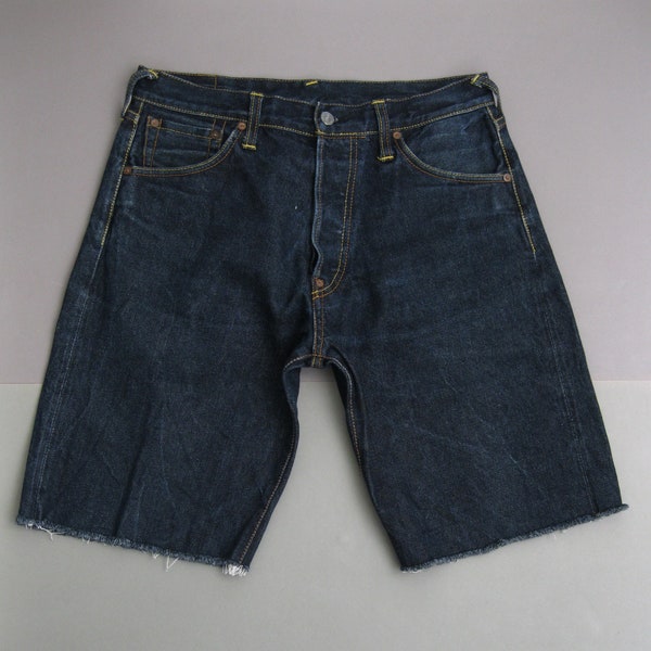 Vintage 90s Evisu Selvedge Denim Cut Off Shorts 1990s Denim Shorts