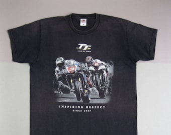 Vintage  Isle of Man TT Motorcycle Racing T-Shirt 2000s