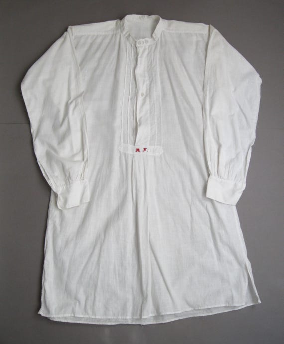 Vintage 30s French Cotton Long Shirt 1930s Smock Shirt - Etsy Israel