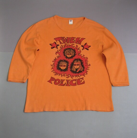 Vintage 70s the mod squad tv series 3 4 sleeve t shir gem