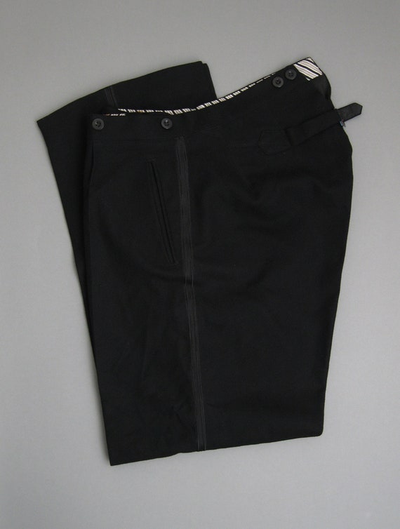 Vintage 1930s Wool Trousers Buckle Back 30s Woo