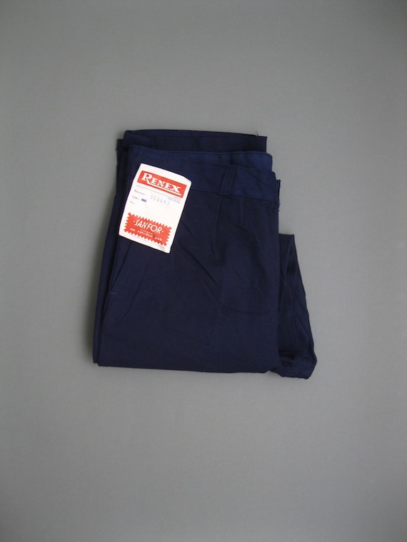 Vintage 60s French Work Pants  French Bleu De Tra… - image 1