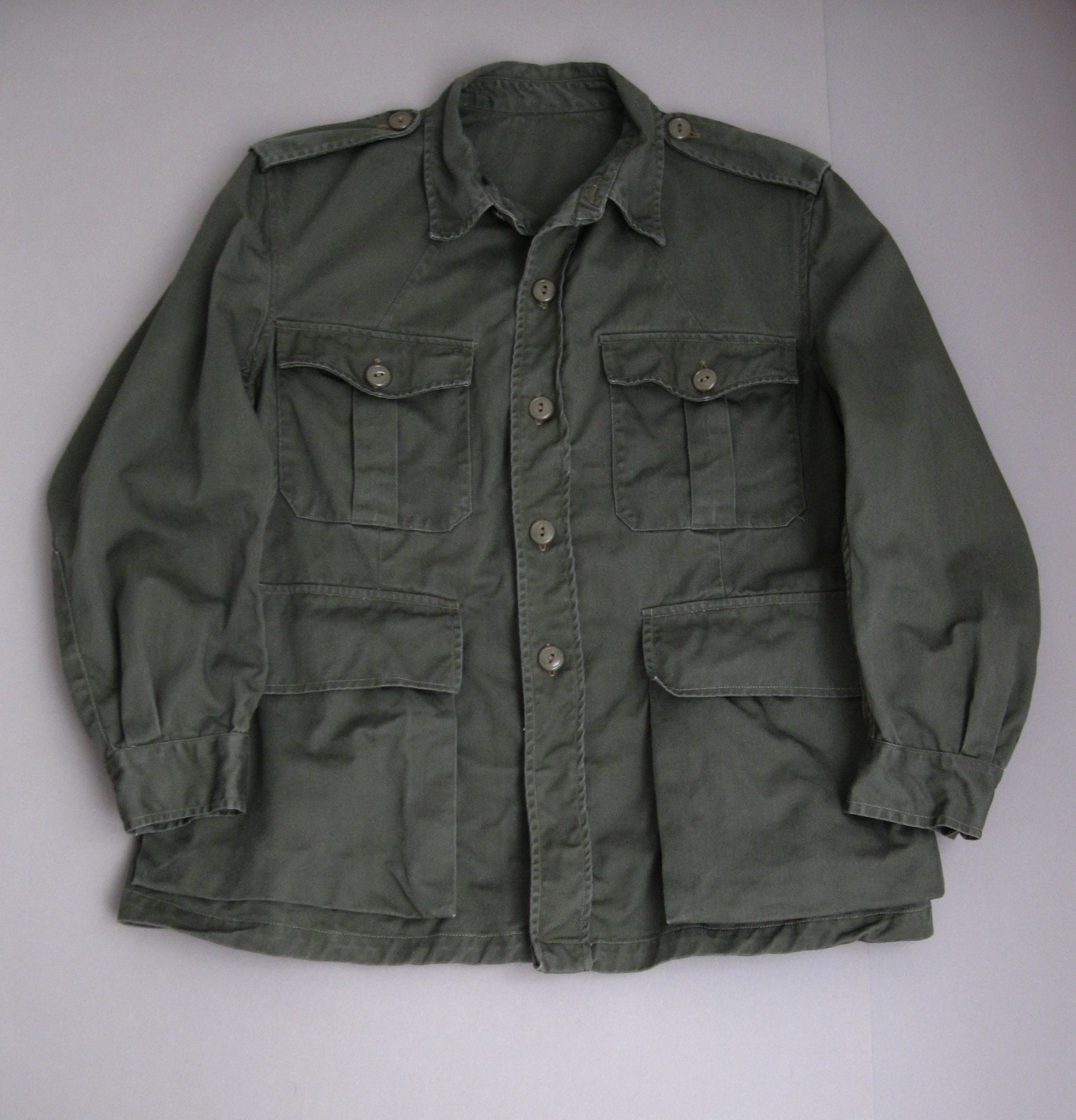 Vintage 50s Canadian Army Bush Summer Green Jacket 1950s - Etsy