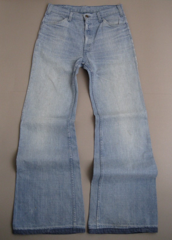70s Levi's Big E Flare Jeans Talon 42 zipper Vint