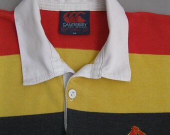 【ニュージーランド製・1990年代製】CANTERBURY ラガーシャツ 90s ニュージーランド製 CANTERBURYカンタベリー Alpine 刺繍