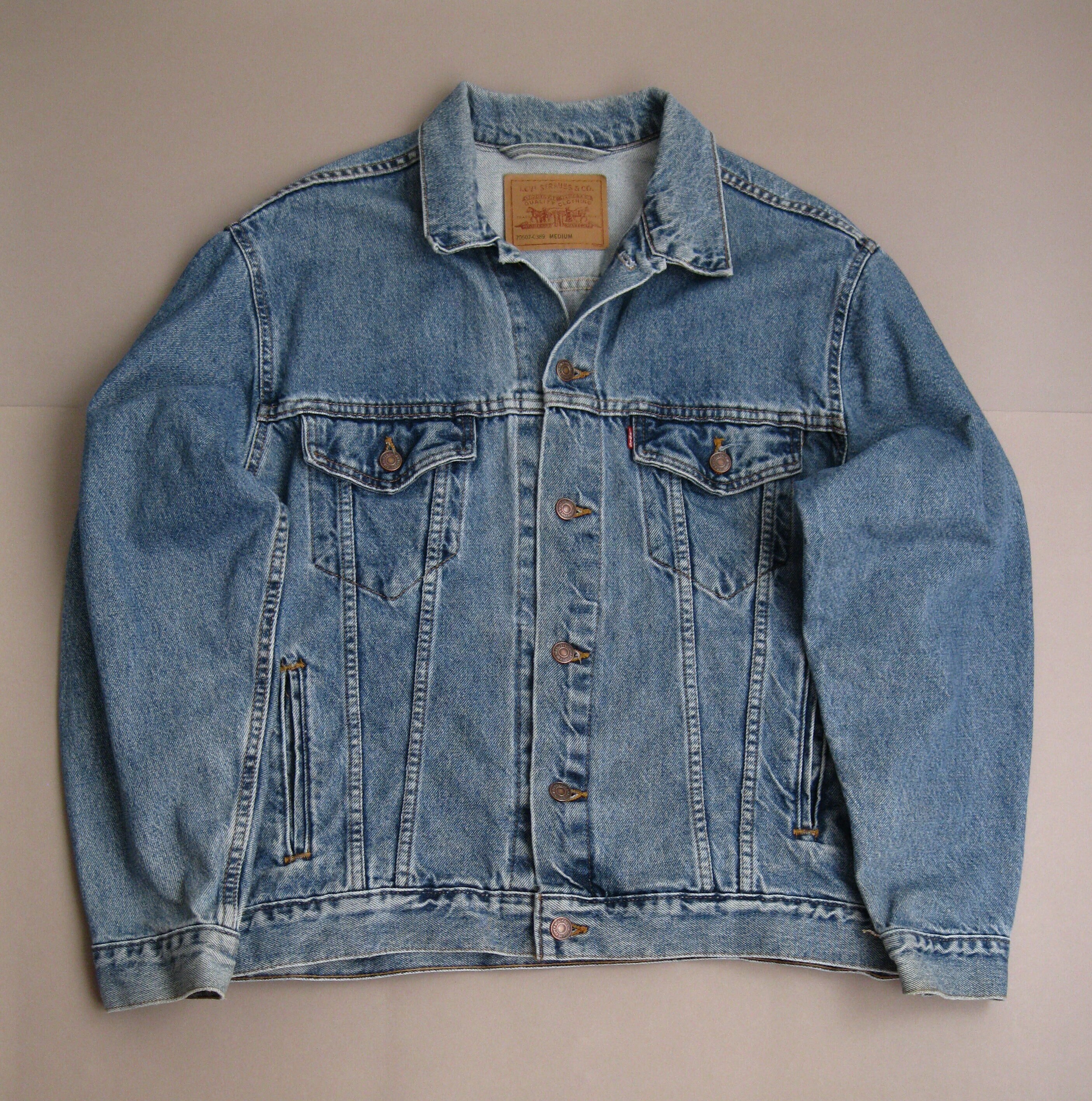 90s Denim Jacket - Etsy 直販最安価格 90s VANGRACK black Lsize denimjacket Gジャン/デニムジャケット