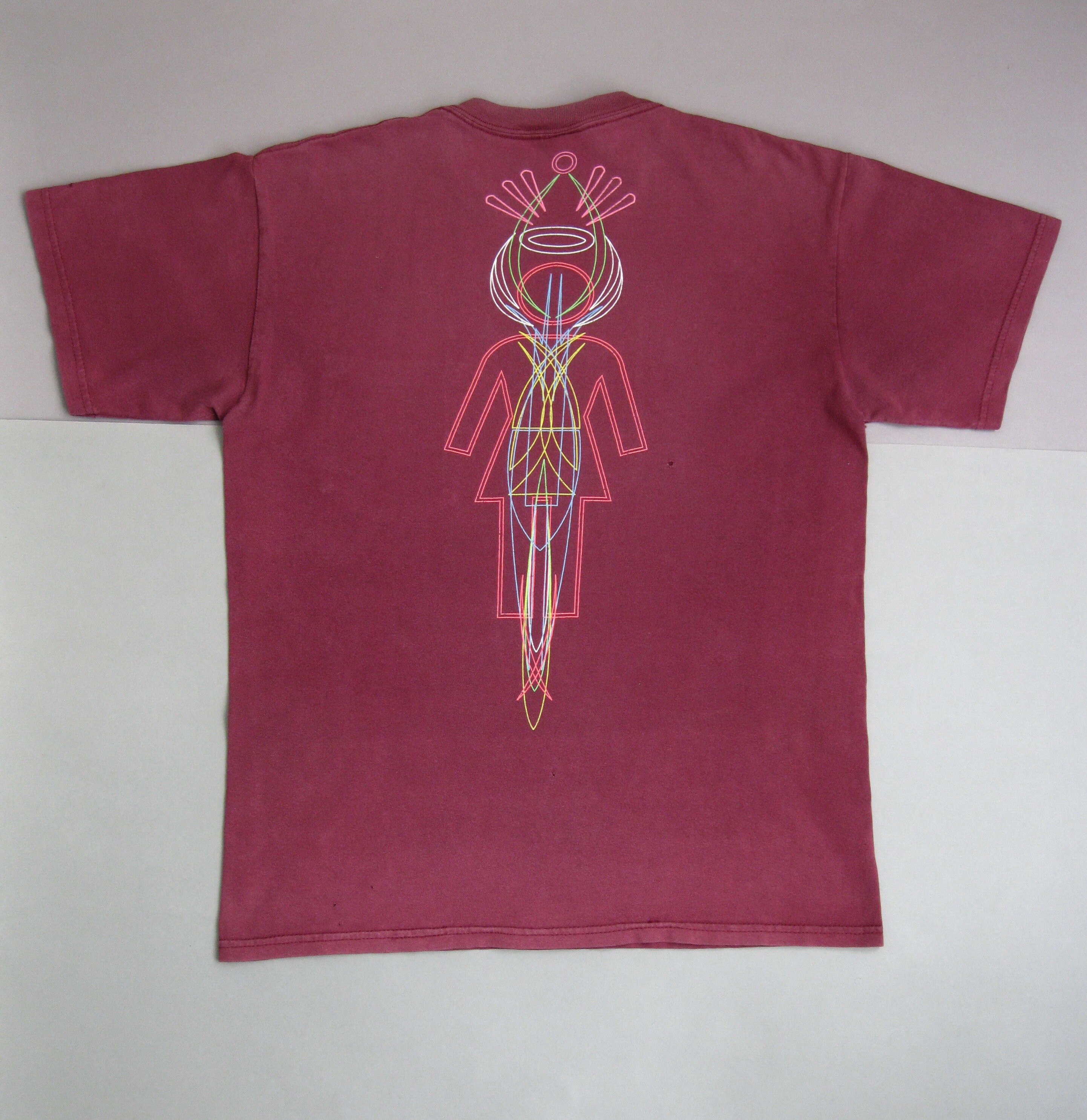 Vintage 90s Girl Skateboards Skate Tee Center Logo Santa