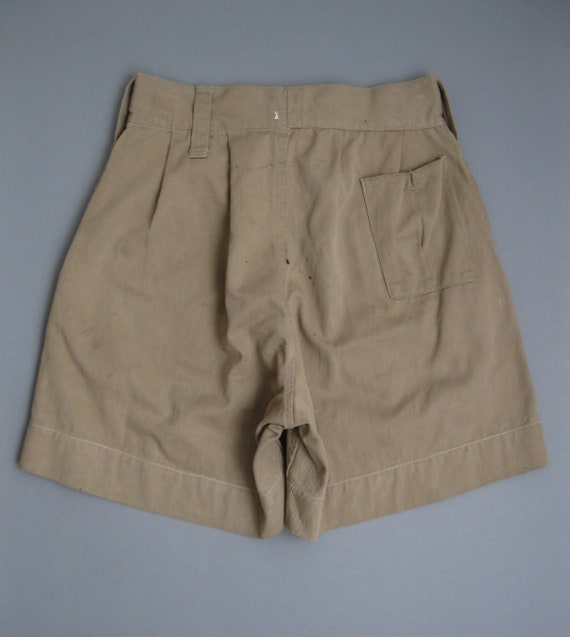 Vintage 40s British Army Khaki Drill Shorts 1940s Arm… - Gem