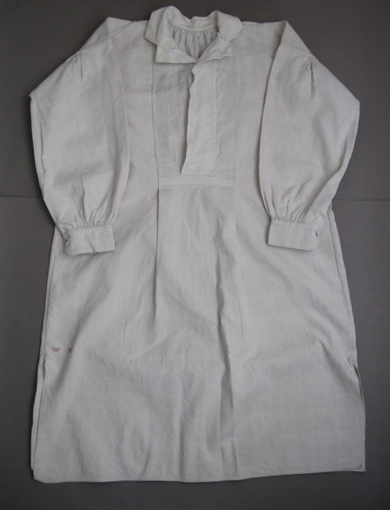 Antique French linen shirt farmers shirt artist smock… - Gem Antique French linen shirt farmers shirt artist smock… - Gem