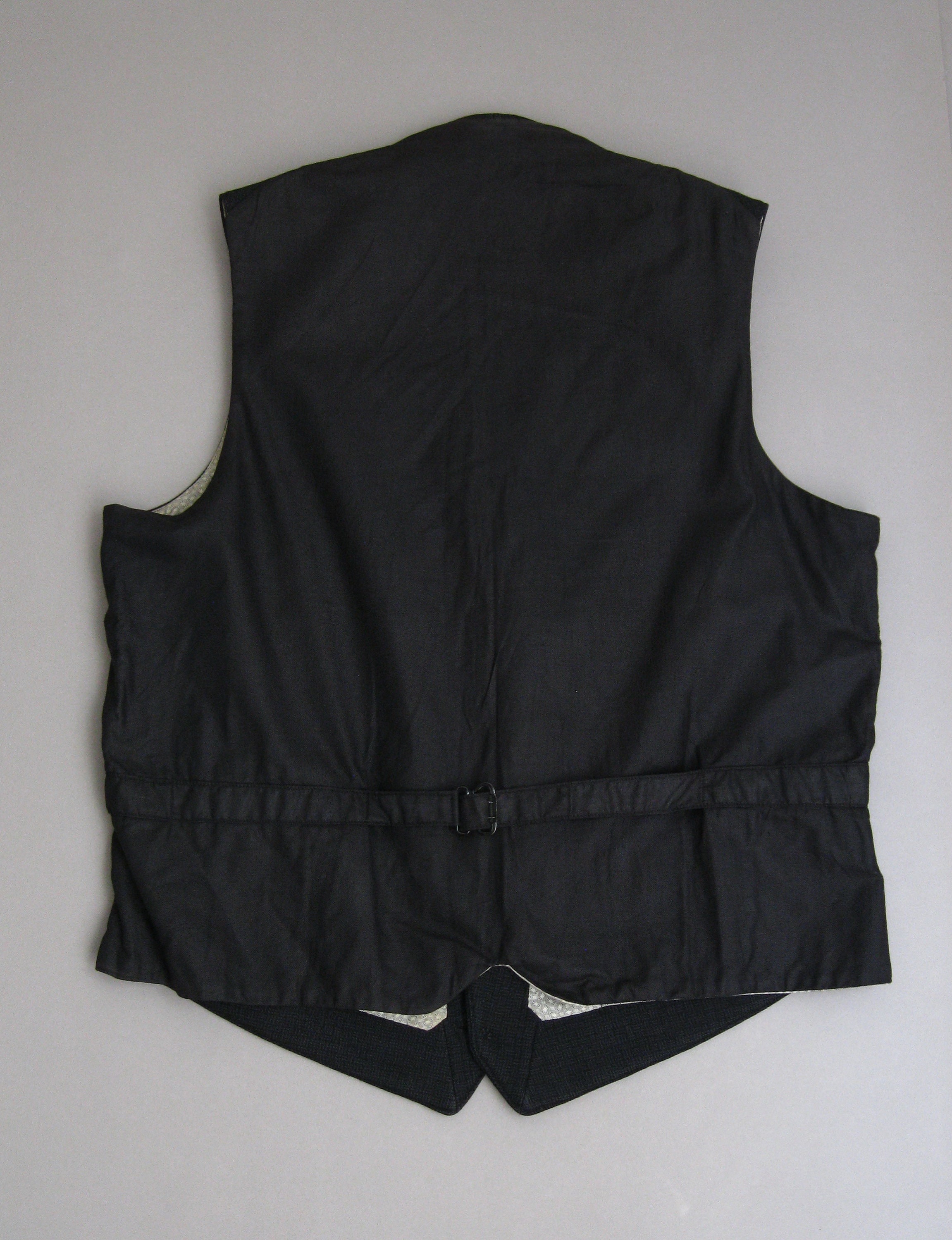Vintage 30s French Wool Vest Buckle Back 1930s Antique Vest