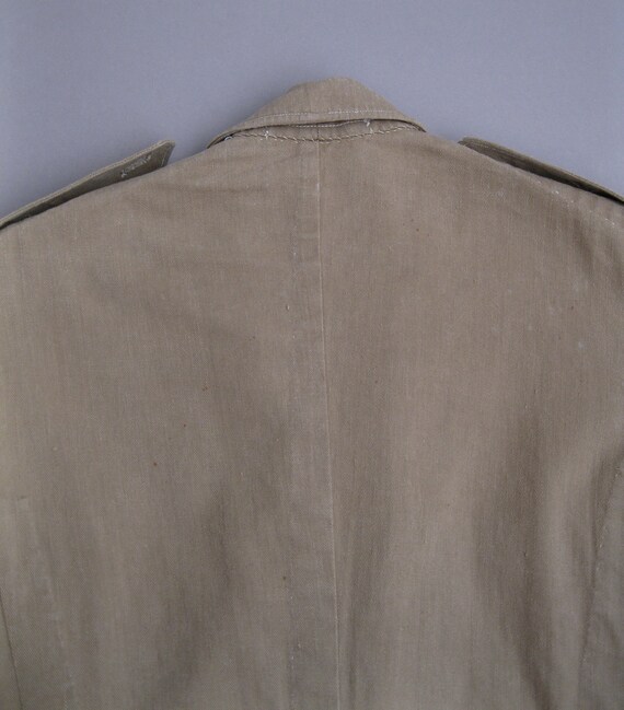 Vintage 40s British Army Khaki Drill Jacket 1940s… - image 5