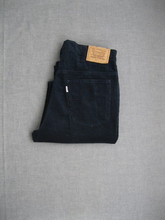 527 02 17 Corduroy Pants Dark Blue 