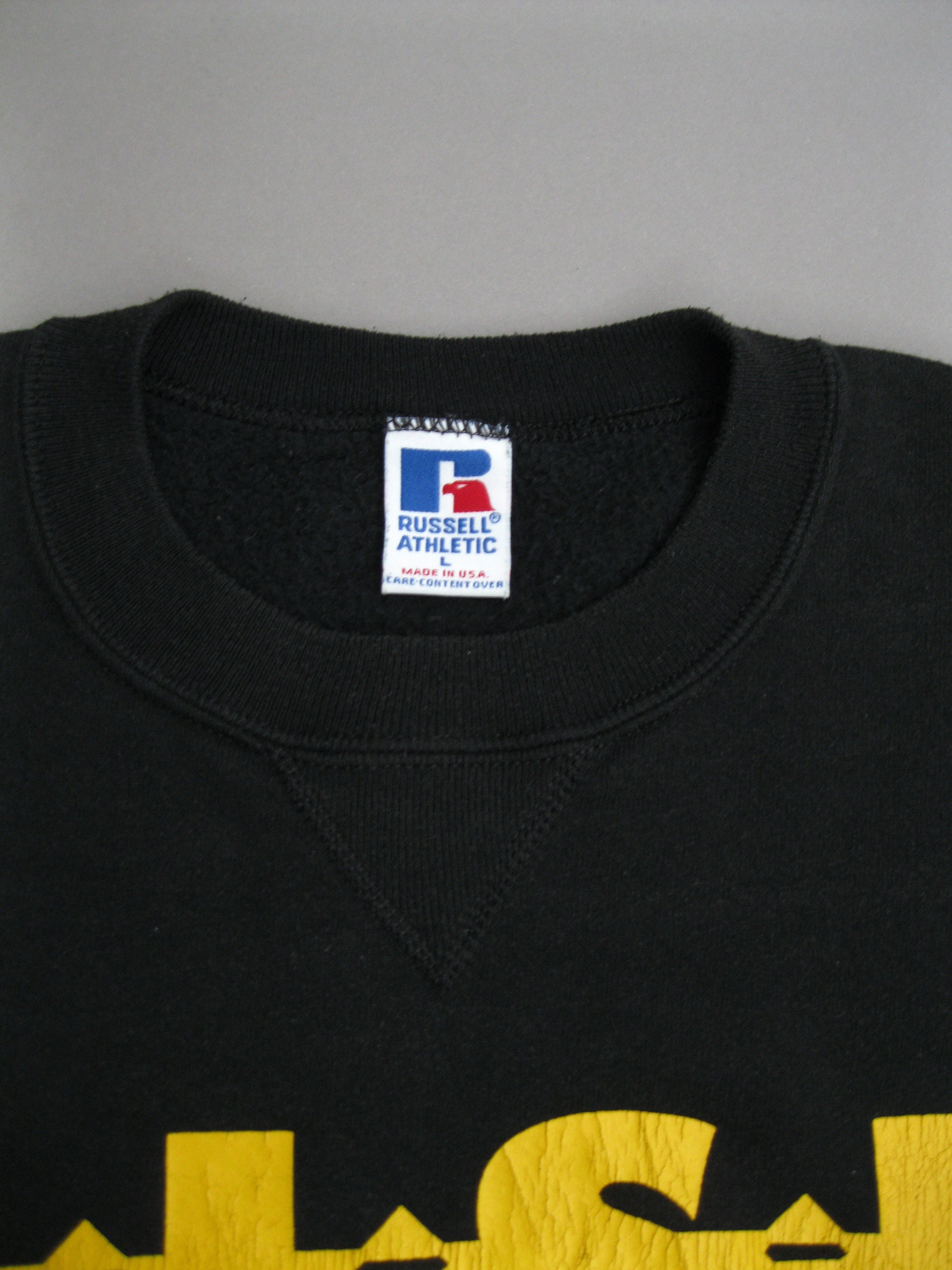 トップス 90s RUSSELL ATHLETIC sweat made in usa Vintage Made in USA Russell Athletic Gray Hoodie Sweatshirt