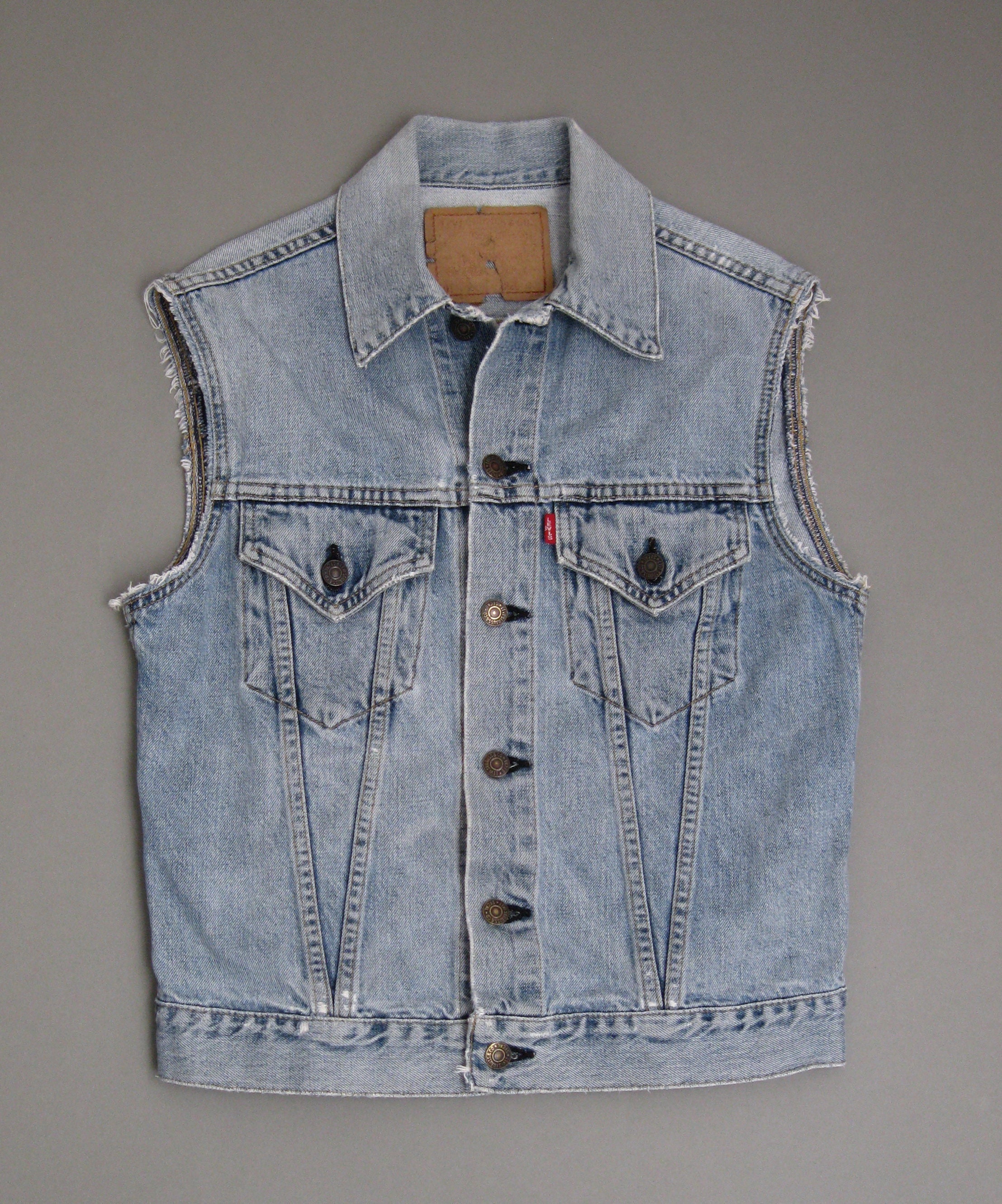 levi's vest sleeveless denim seamed