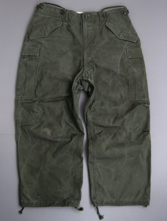 Vintage 50s US Army Field Trousers 1950s Korean Wa