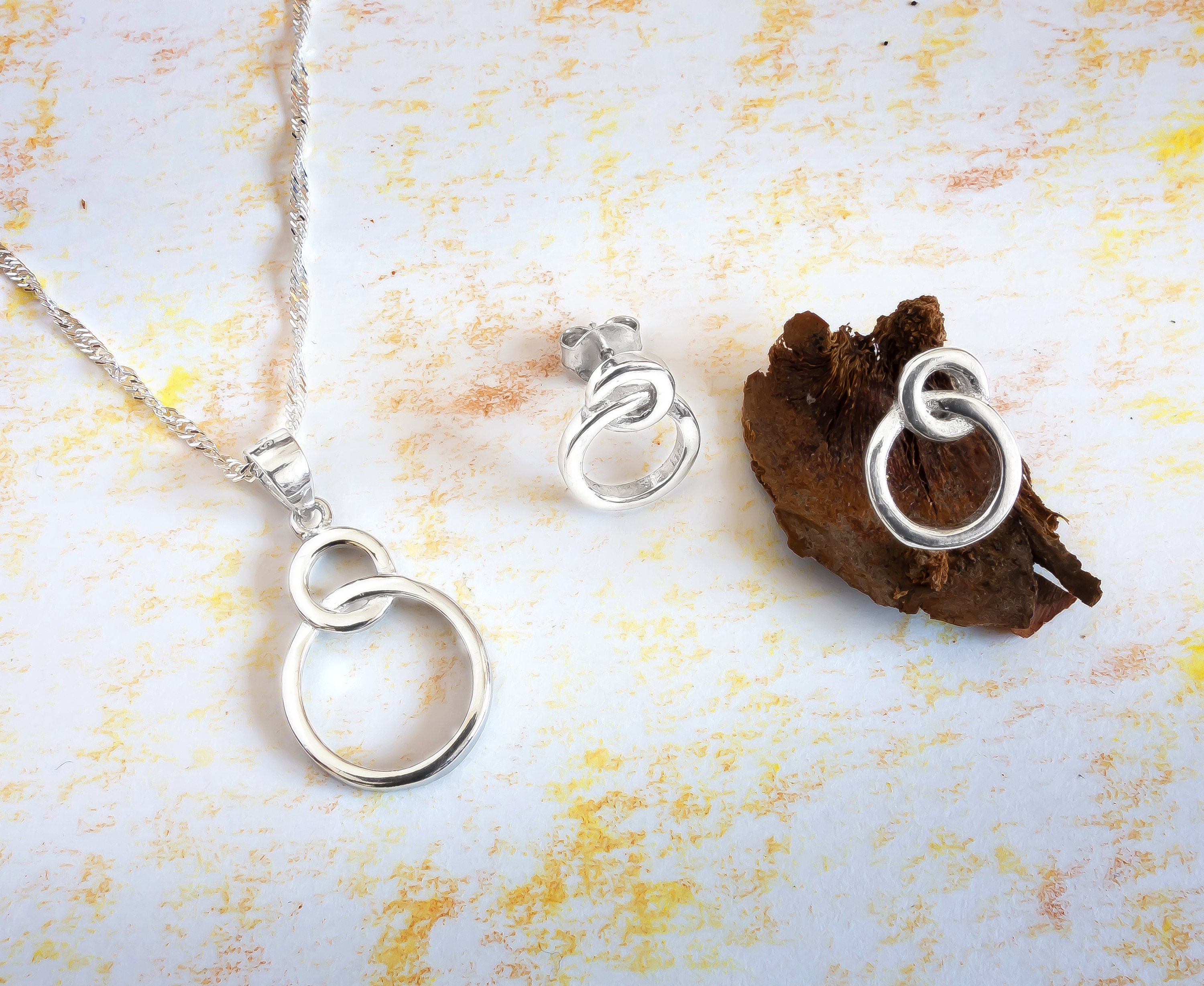 Necklace and Earrings Set Matching Jewellery Set Sterling Etsy