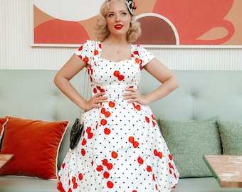 polka dot dress 50s