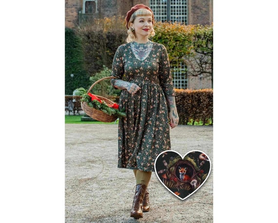 Billie Woodland Fox Den Print Dress - Etsy