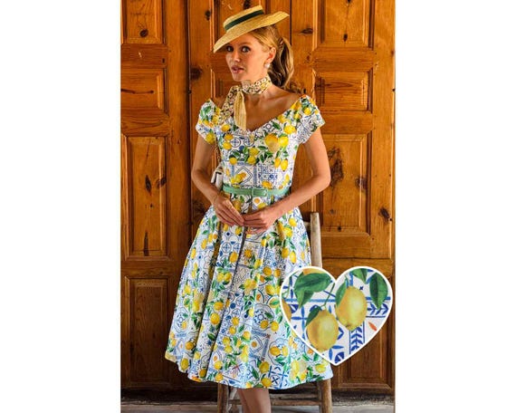 lemon off the shoulder dress Azazie Lianne
