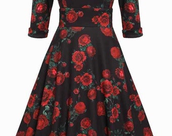 Scarlette Red Rose Formal Dress in Black - Etsy Scarlette Red Rose Formal Dress in Black - Etsy