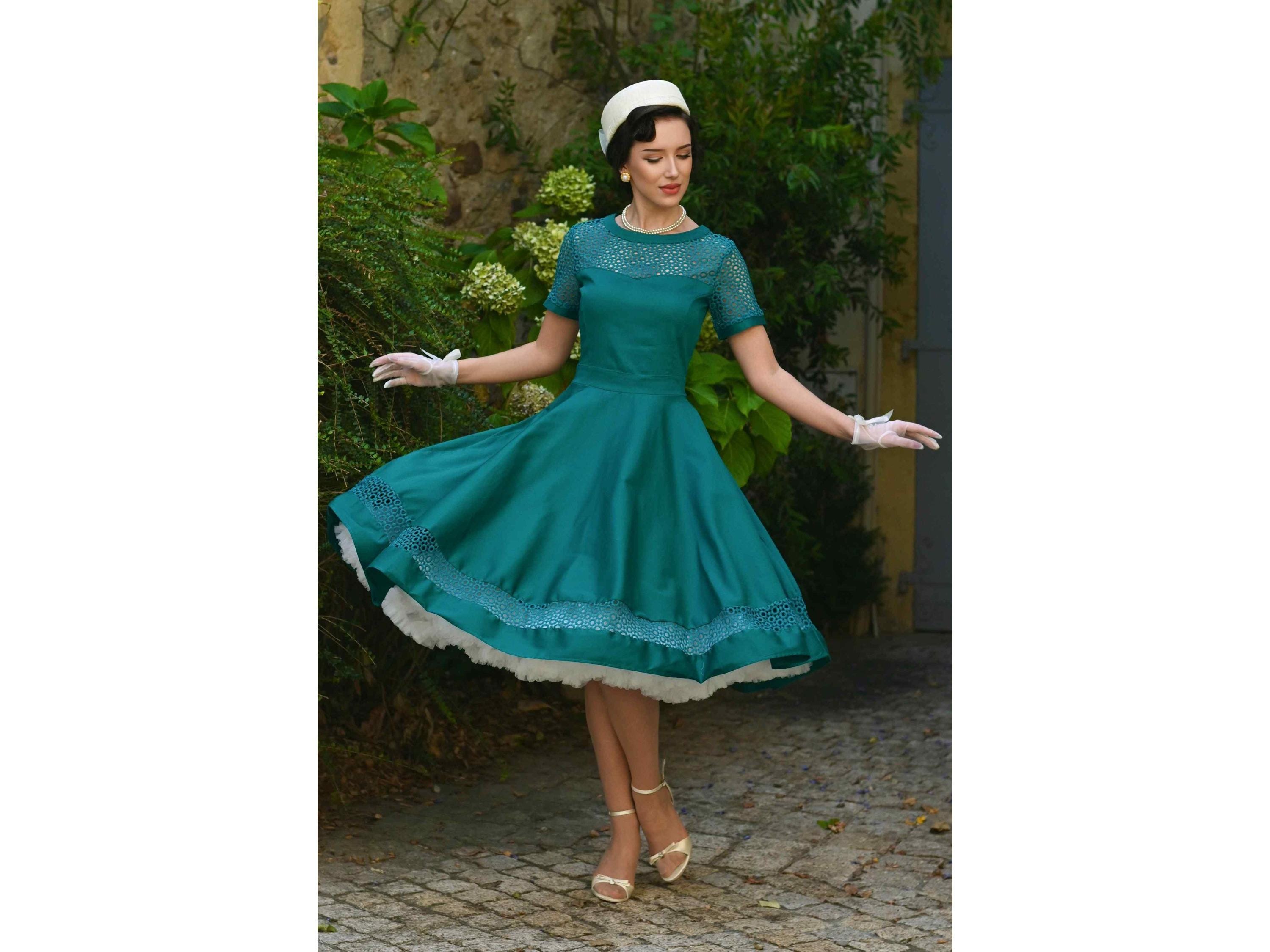 emerald green crochet dress Havana Haze Crochet Mini Dress