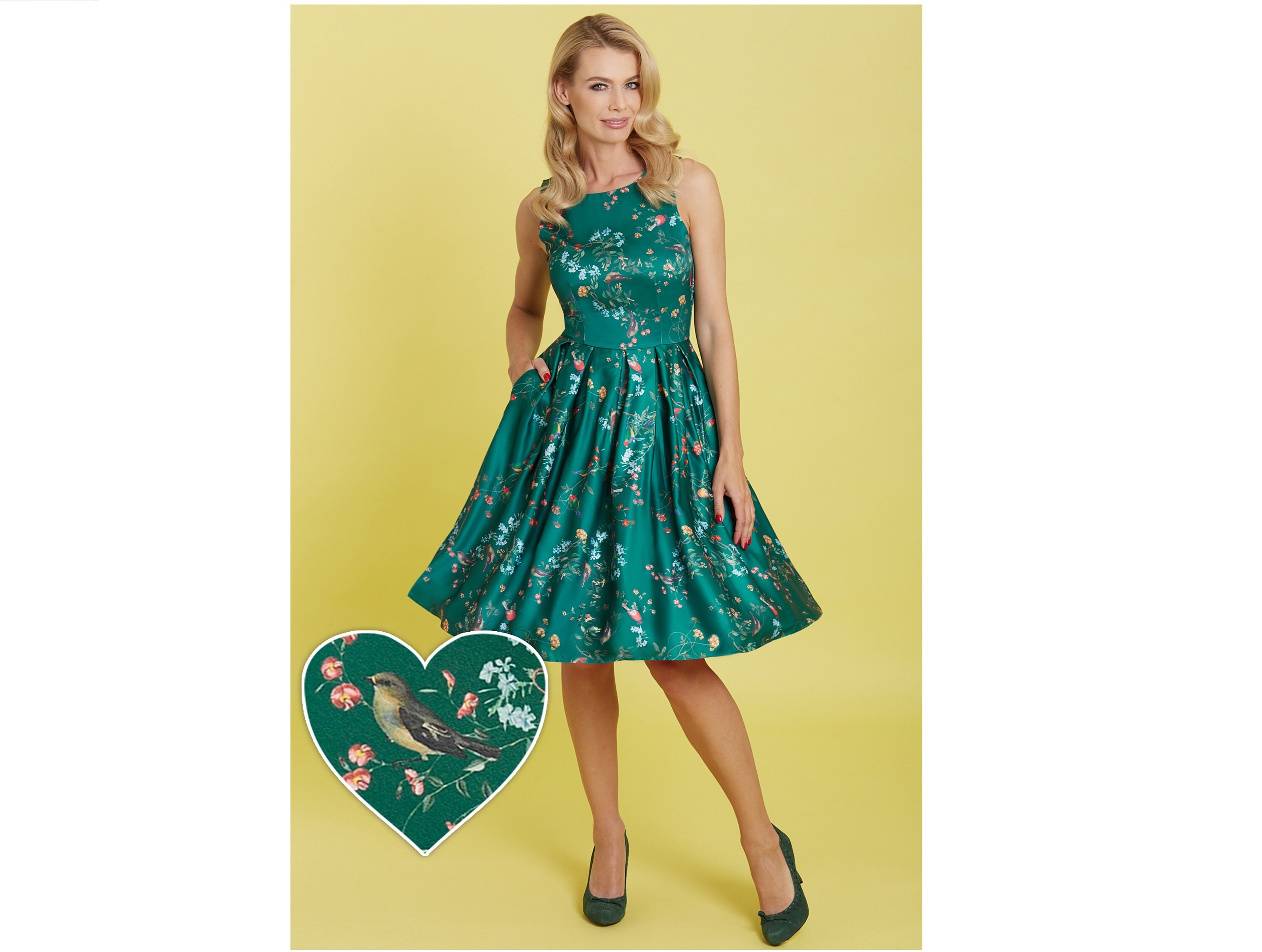 Warehouse hidden parrot dress cheap