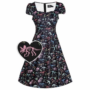 Claudia Black Dinosaur Fossil Dress