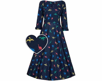 Scarlette Multicolour Dinosaur Midi Dress