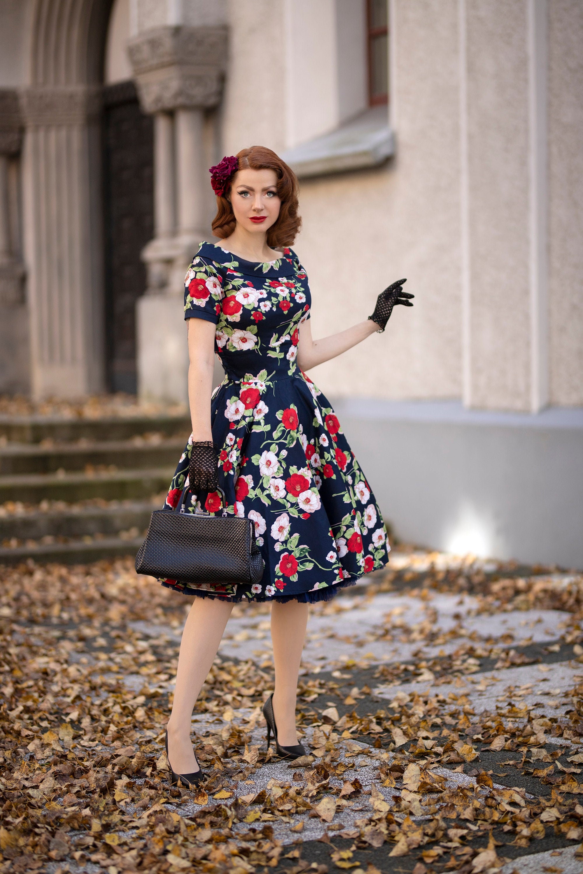 vintage floral dress