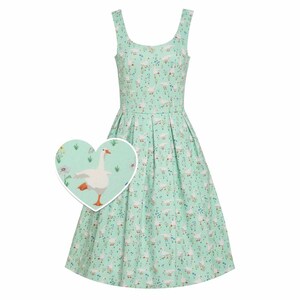 Amanda Mint Green Duck Swing Dress