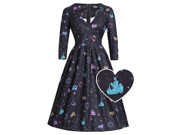 Vestido negro Billie Sparkly Horoscope