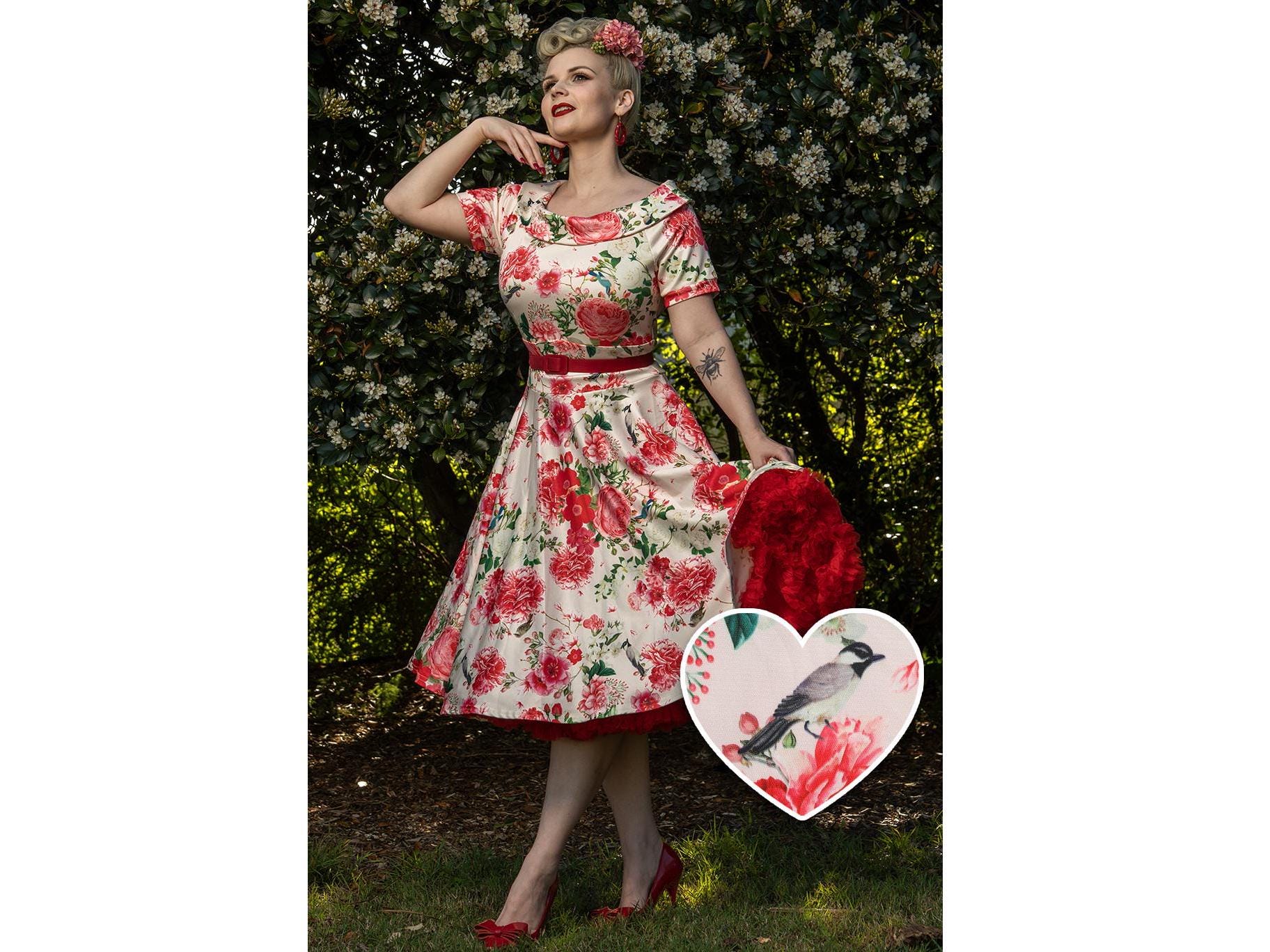ア*キ様 Apolina Flora Dress - 50's Floral1- Apolina Gloria Dress Woodland Floral Hazel | BIEN BIEN