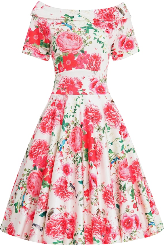 ア*キ様 Apolina Flora Dress - 50's Floral1- Apolina Camille Overdress Cabin Quilt Floral Cream | BIEN BIEN