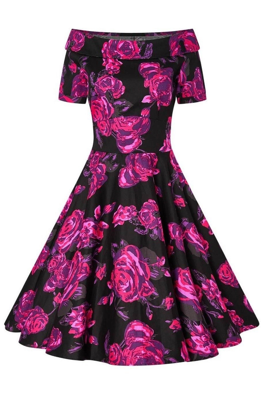 open lace back dress Rose Party Bell Sleeve Swing Dress XS(18/24mos) main image 1