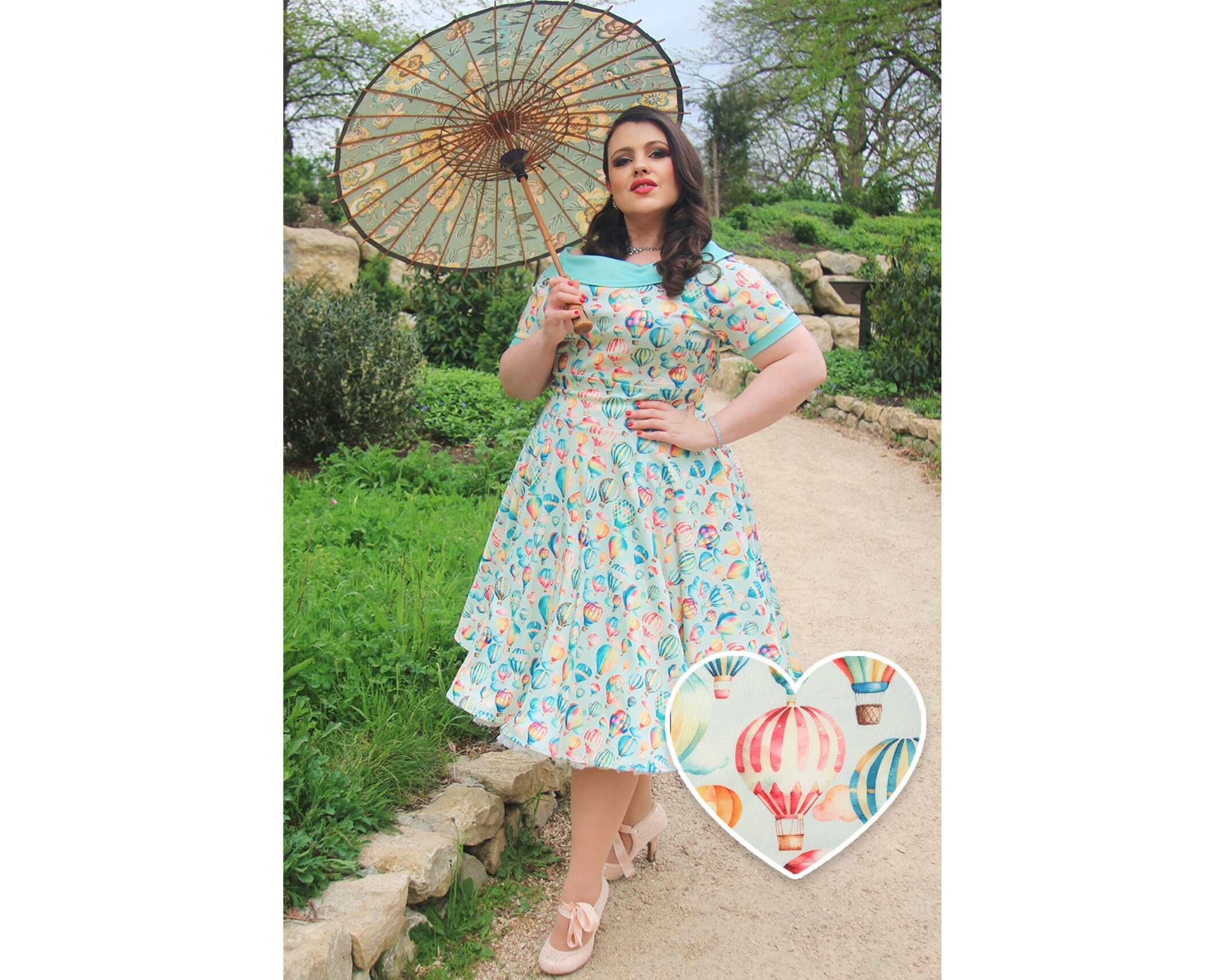 【Ameri vintage】BALLOON SHOULDER DRESS BALLOON SHOULDER DRESS
